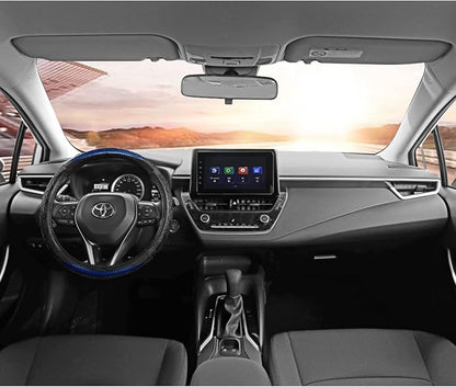 GIANT PANDA Steering Wheel Cover for Toyota, Auto Car Steering Wheel Cover for Toyota Highlander Rav4 Corolla Camry,Standard Size - Blue