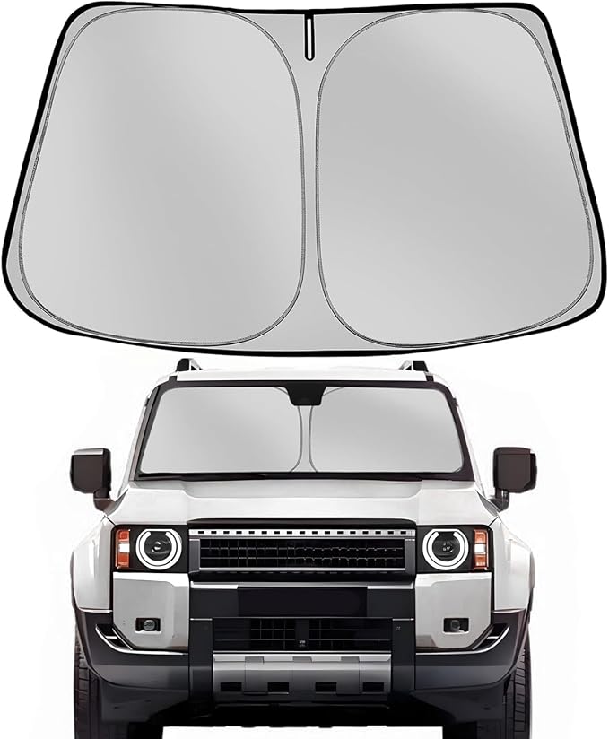 Windshield Sun Shade for 2024 2025 2026 Toyota Land Cruiser Foldable Sun Sunshade for Car Front Window Blocks UV Rays and Heat Automotive Interior Protector Custom Fit Accessories