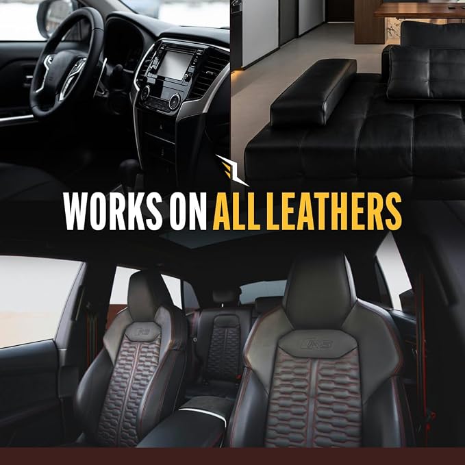 Legendary Leather Conditioner 16oz - Cleans, Conditions & Protects Car Interior - Leather Cleaner and Restorer for Car Seats, Plastics & Vinyl | Satin Finish, Non-Greasy