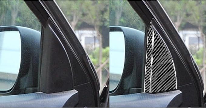 NVCNX Real Premium Carbon Fiber for Toyota 2nd Gen Tacoma Accessories 2005-2015 2006 2007 2008 2009 2010 2011 2012 2013 2014 Car Door Inner A Pillar Post Cover Interior Trim Sticker Decal 4PCs
