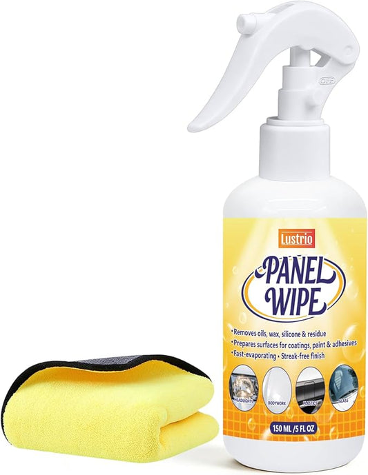 Car Surface Prep Spray – Panel Wipe & Pre-Paint Degreaser for Ceramic Coating, PPF, Vinyl Wrap – Removes Wax, Grease, Silicone – Fast Drying, No Residue – Safe on Clear Coat – Towel Included-5oz