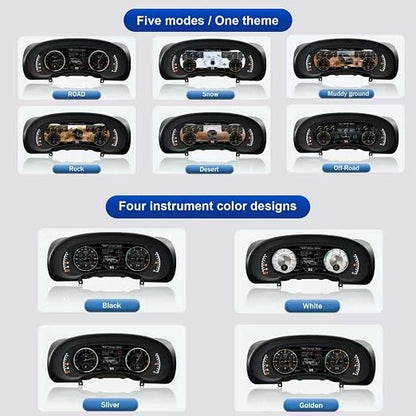 Digital Dash Instrument Cluster Display for Jeep Wrangler 2007-2010 Automotive Speedometers, 12.3 inch 2K IPS HD Resolution Plug&Play OTA Upgrade 2S Fast Boot Non-Destructive Installation