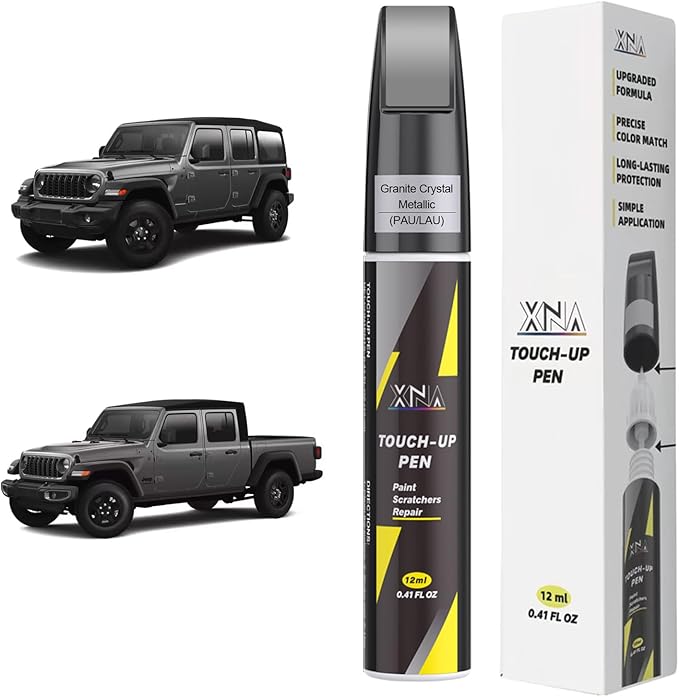 XNA Granite Crystal Metallic(PAU/LAU) for Jeep Touch Up Paint, Car Scratch Remover for Nicks and Chips Repair, 2-In-1 Quick & Easy Fix Car Scratch Repair Kit with Exact Color-Matched