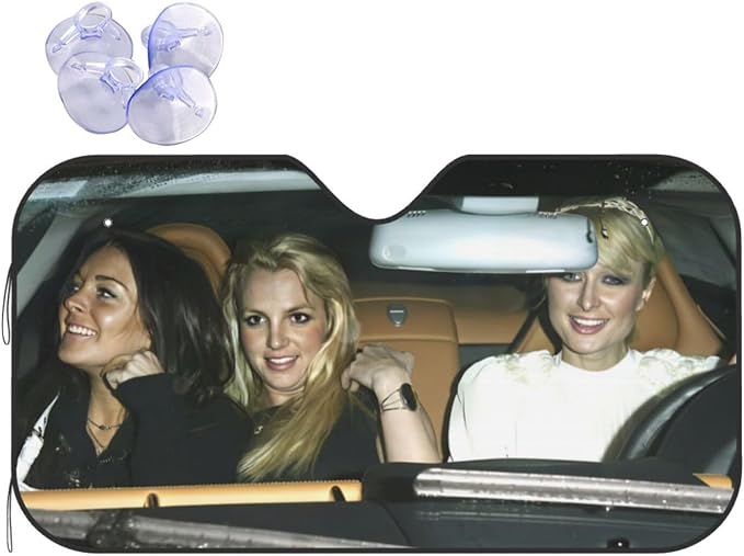 Funny Windshield Sun Shade for Car Sunshade for Car Windshield Covers Blocks UV Rays Automotive Interior Sun Protection 51 x 27.5 in