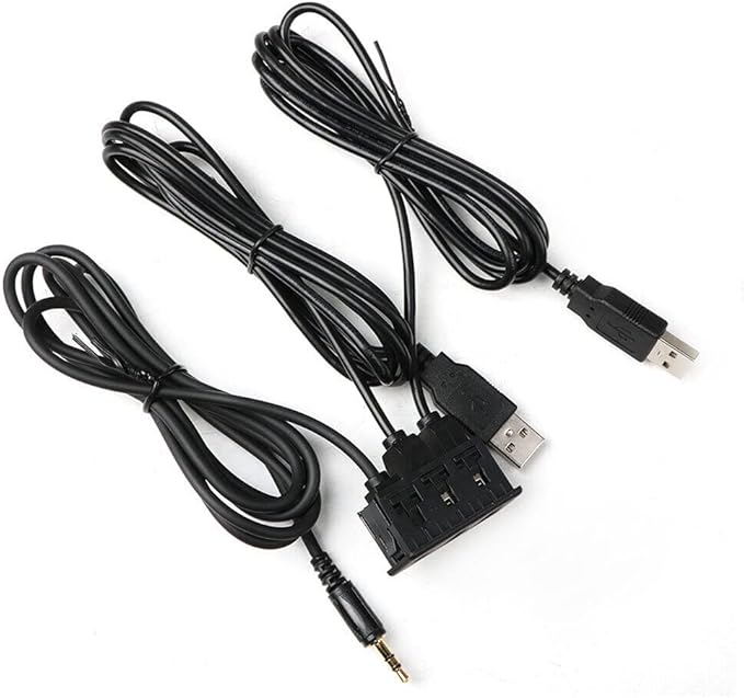 Car Dash Flush Mount AUX USB Port 1.5M Panel Dual USB Extension Cable Adapter