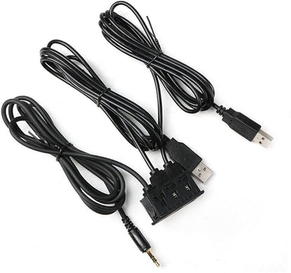 Car Dash Flush Mount AUX USB Port 1.5M Panel Dual USB Extension Cable Adapter
