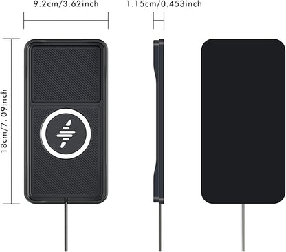 Wireless Car Charger,LANSEMKU Car Wireless Chargers Charging pad Non Slip 15w Fast Charger for Car Wireless Phone Charger for iPhone 16/15/14/13/12 Pro Max,Samsung for Android (Black-100cm Cable)