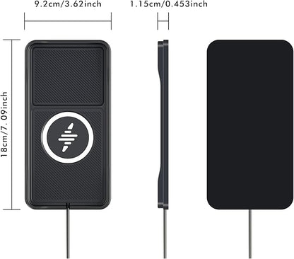 Wireless Car Charger Pad, 15w Fast Car Wireless Chargers Charging pad Non Slip Charger for Car Wireless Phone Charger for iPhone 17/16/15/14/13/12 Pro Max,Samsung S23 S22 S20 for Android, 30cm Cable