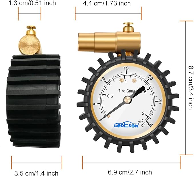 GODESON Presta Tire Pressure Gauge, Presta Valve Tire Pressure Gauge