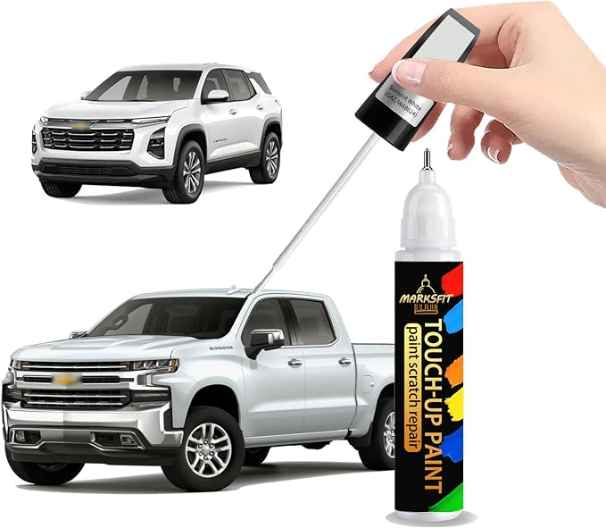 Summit White(GAZ/WA8624) Touch Up Paint For Chevrolet Exact Match-Chips and Nicks 2 in 1 Car Paint Pen Scratch Rapair for Tahoe/Suburban/Blazer/Colorado/Trax/Chevy/Silverado/Equinox/Traverse