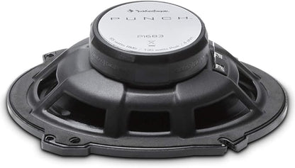 Rockford Fosgate P1683 Punch 6"x8" 3-Way Coaxial Full Range Speakers - Black (Pair)