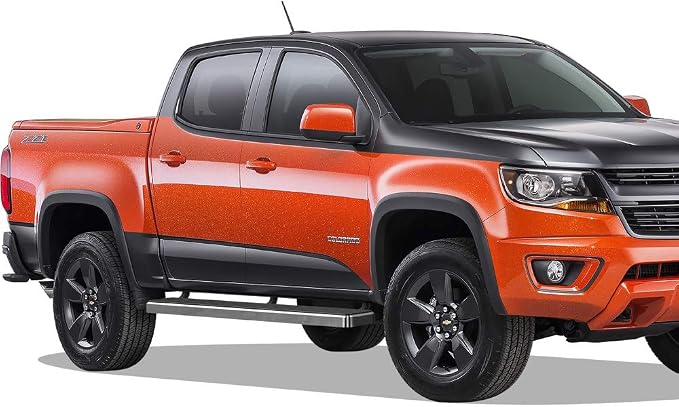 APS 304 Stainless Steel Polished 6in Silver Running Boards Compatible with Chevy Colorado GMC Canyon 2015-2026 Crew Cab (Nerf Bars Side Steps)