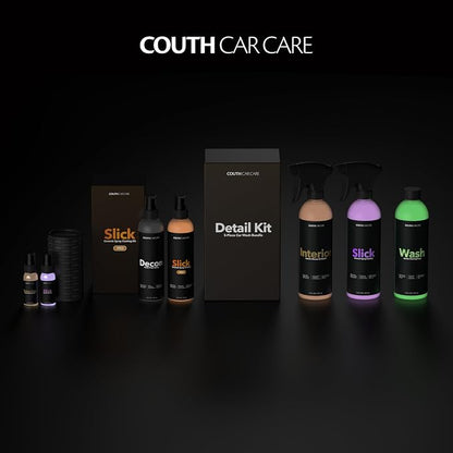 Couth Travel Kit - Car Cleaning Travel Bundle w/Interior Cleaner and Detailer | Ceramic Detail Spray | Microfiber Cleaning Towels - 4 Piece Kit