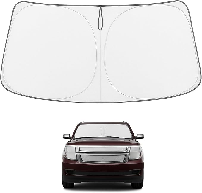 Proadsy 2026 Upgrade Front Windshield Sun Shade Foldable Sunshade Protector Custom Fit 2015-2020 Tahoe SUV Accessories