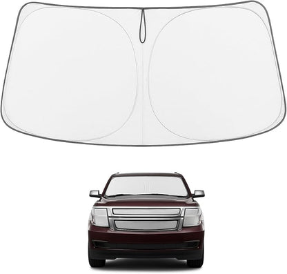 Proadsy 2026 Upgrade Front Windshield Sun Shade Foldable Sunshade Protector Custom Fit 2015-2020 Tahoe SUV Accessories