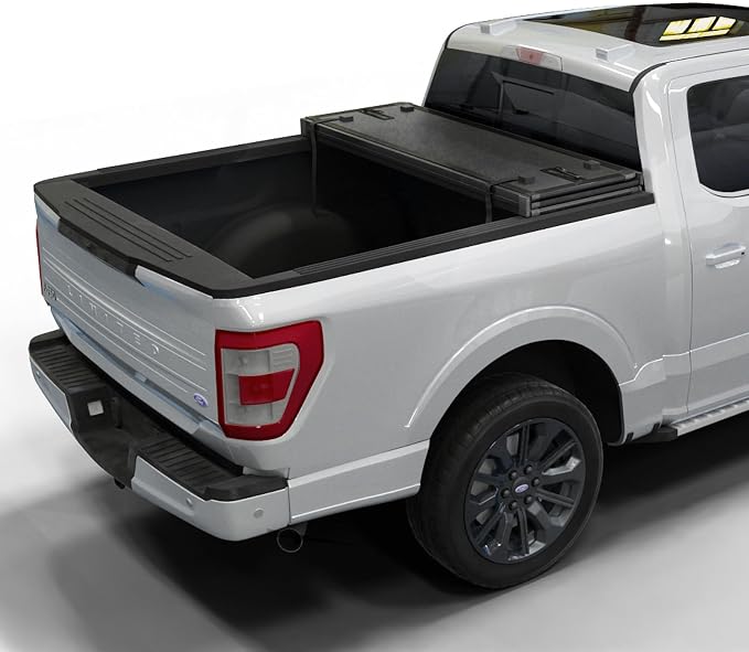 Toptiny Hard Folding Truck Bed Tonneau Cover | HTF016 | Fits 2015-2026 Ford F150 | F150 Lightning 5'5"Bed (66")