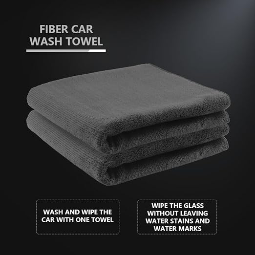 SPTA Car Microfiber Towels, Sport & Workout Towel - Gym, Exercise, Fitness, Spa, Ultra Soft, Super Absorbent, Fast Drying Premium Microfiber, 320gsm, 16in x 27in, Midnight (3-Pack)-MT036