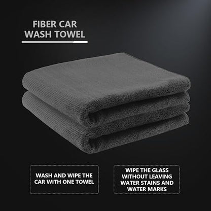 SPTA Car Microfiber Towels, Sport & Workout Towel - Gym, Exercise, Fitness, Spa, Ultra Soft, Super Absorbent, Fast Drying Premium Microfiber, 320gsm, 16in x 27in, Midnight (3-Pack)-MT036