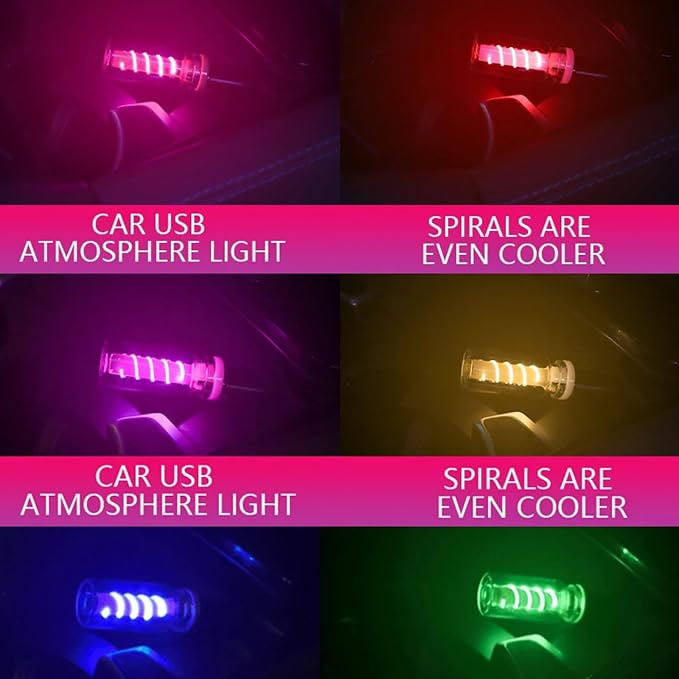 Touch Control Car Atmosphere Light, USB Lights Portable Mini Glass Bottle LED Bulb Night Lights, USE for Vehicle Bedroom Camping Decoration - Yellow