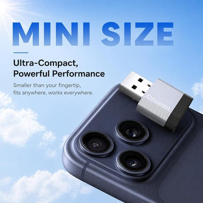 OTTOCAST Mini Nova, 2 in 1 New Gen Wireless Carplay & Android Auto Adapter, Plug & Play, Auto Reconnect USB Dongle, Compatible with OEM Wired Carplay/Android Auto Cars