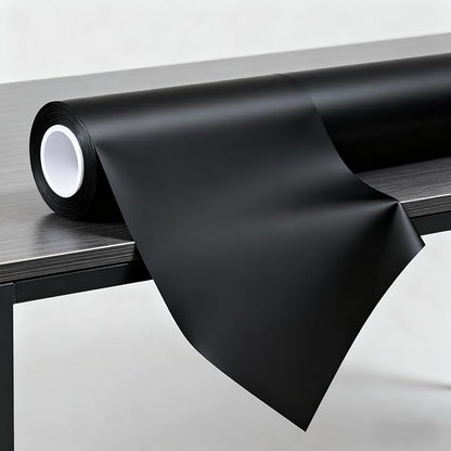 MHOO Car Wrap Film TPH Matte Black Stretch Film Fabric Perfect for car Decorate &Paint Anti-Collision Protection car Film TPH Paint Protective Film (5X50ft)