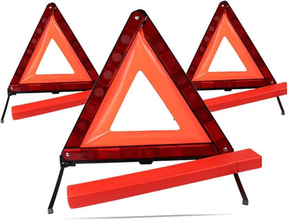 Roadside Hazard Warning Sign Kit 2pcs Triangle Warning Sign Led Triangle for Cars
