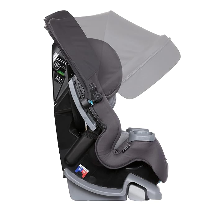 Baby Trend Cover Me 4-in-1 Car Seat Convertible Infant Toddler Rotating Safety Seat with Adjustable/Removable Canopy and 2 Cup Holders, Stormy Gray