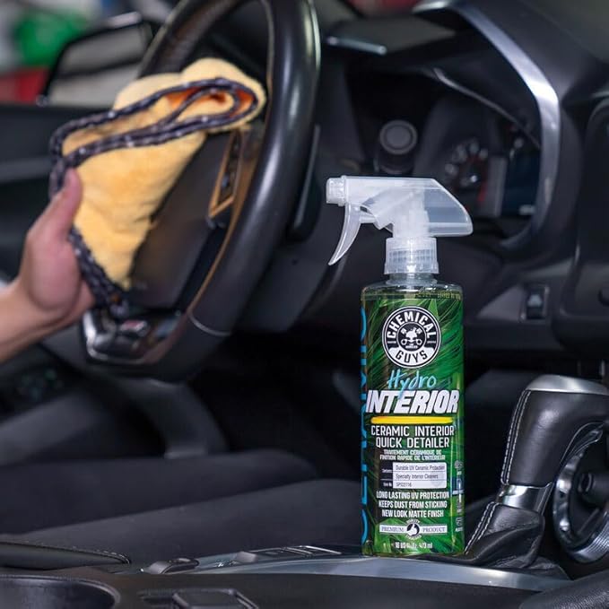 Chemical Guys SPI22716 HydroInterior SiO2 Ceramic Interior Quick Detailer and Protectant for Interiors, Furniture, Apparel, and More (Works on Plastic, Vinyl, Imitation Leather, and More), 16 fl oz