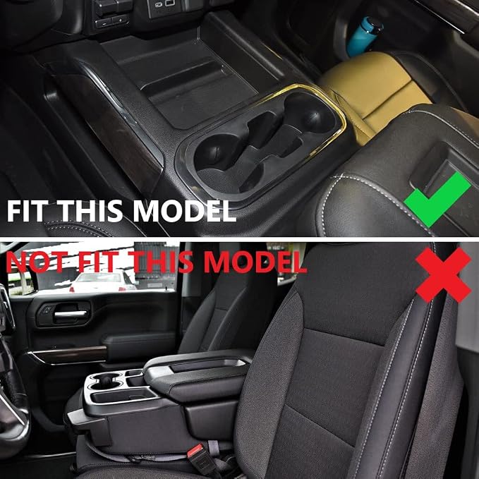 Carbon Fiber Center Console Dashboard Kit Trim for 2019-2021 Chevy Silverado/GMC Sierra 1500 2500 3500 (9 pcs) (9-Piece Set(only fit 2019-2021 Model))