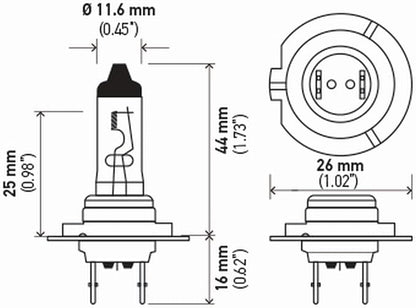 HELLA H7SB Standard Halogen Bulb, 12V, 55W