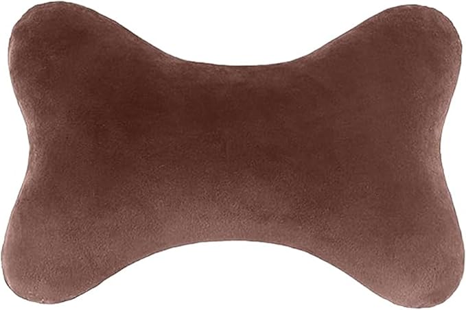 Car Headrest Pillow, Soft & Comfortable Memory Foam Car Neck Pillow for Driving Fatigue Relieve, Universal Cars Head Rest Pillows with Adjustable Strap, Car Interlor Accessorles (Brown)