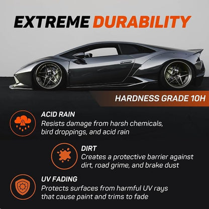 Graphene Ceramic Spray Coating | Advanced Graphene Technology | Professional Hydrophobic Top Coat for Cars, Motorcycles, RVs & Boats | Deep Gloss, Easy Application, Long-Lasting Protection