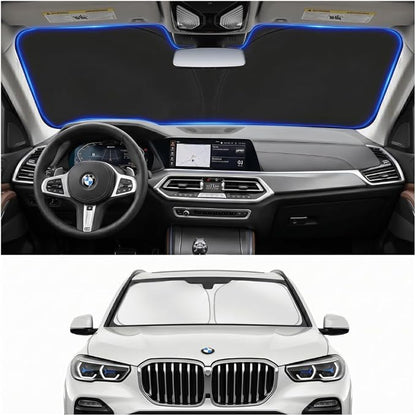Windshield Sun Shade Sunshade for BMW X5 2019-2026 | Custom Fit Windshield Cover, Blocks UV Rays, Double-Layer Heat Shield, Durable Frame, Easy Fold & Storage