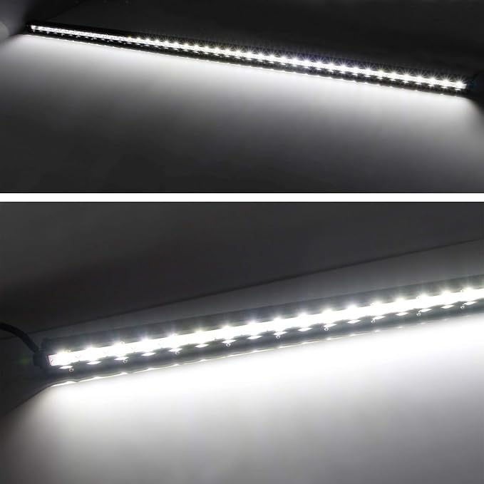iJDMTOY Hood Scoop Mount 36-Inch LED Ultra Slim Light Bar Compatible with 2014-2021 Toyota Tundra, Includes (1) 108W High Power LED Lightbar, Hood Bulge Mounting Brackets & On/Off Switch Wiring Kit