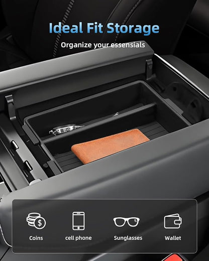 Center Console Organizer for 2024-2026 Lexus TX 350/500h/550h+, Armrest Storage Box with Removable Rubber Mat, 2024 2025 2026 Lexus TX 350/500h/550h+ Accessories