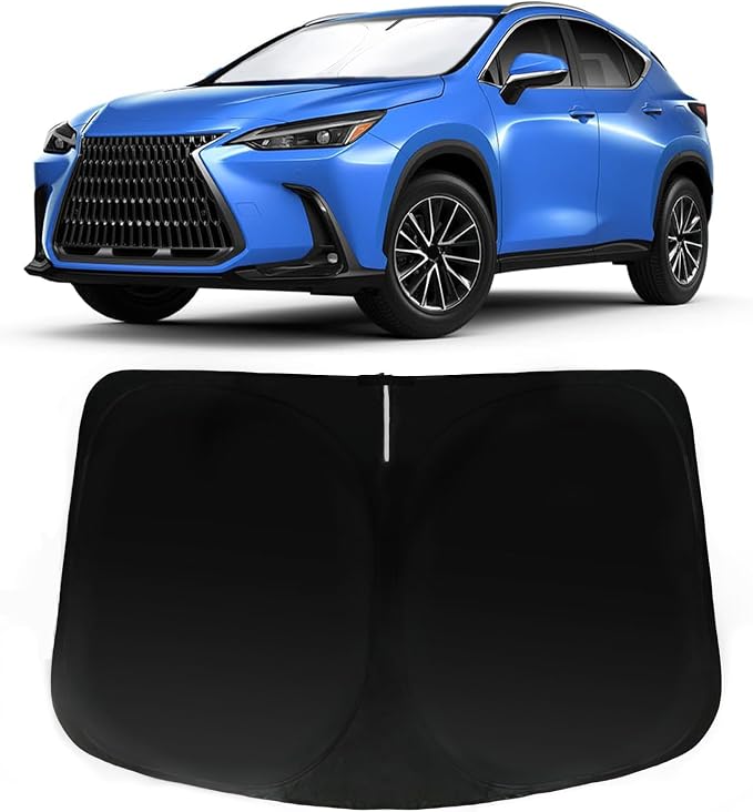 Windshield Sun Shade for 2022-2026 Lexus NX NX250 NX350 NX350h NX450h+ Accessories - Car Front Window Sun Visor & Heat Shield | 240T Blocks UV Rays Sunshade