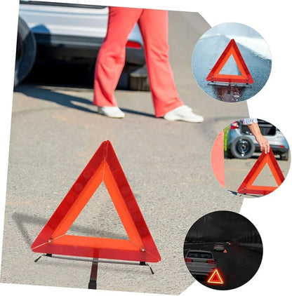 DECHOUS Reflective Roadside Warning Triangle Sign Safety Kit with Sturdy Tripod Quick Setup for Roadside Assistance Durable Design for Car Breakdowns