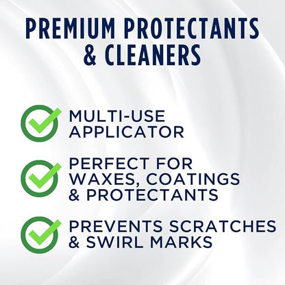 303 Products Premium Microfiber Applicator (2 Count) - Car Detailing Applicator Pads - Gentle Scratch-Free Microfiber - Machine Washable and Re-Usable - Foam Pad Interior - (39031)