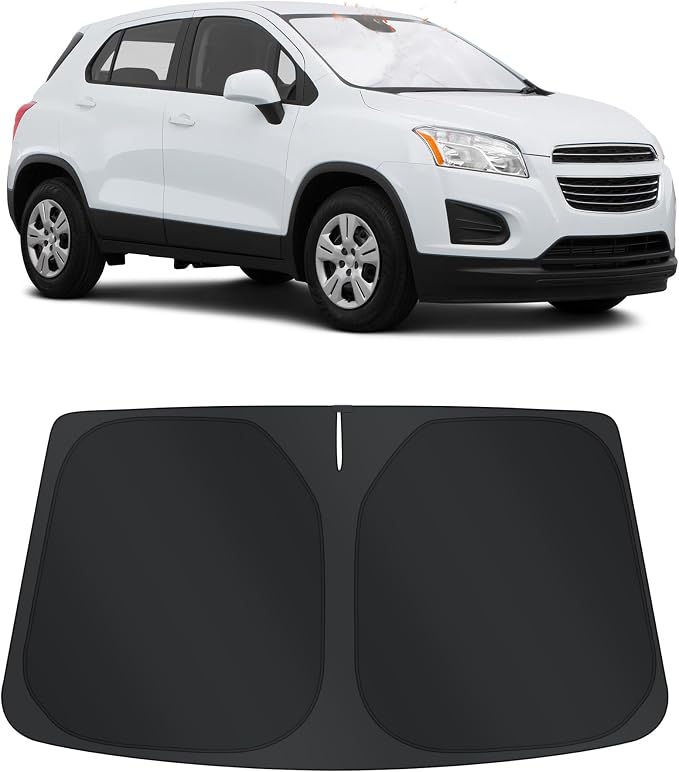 TINGLU Sun Shade for Chevrolet/Chevy Trax 2013-2023 Accessories Windshield Sun Shade Window Shade UV Rays Protection Sun Visor Cover with Steering Wheel Sunshade Storage Bag