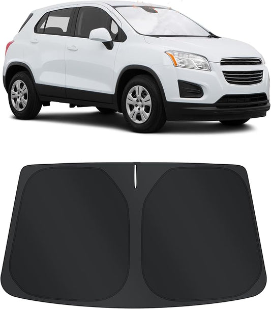 TINGLU Sun Shade for Chevrolet/Chevy Trax 2013-2023 Accessories Windshield Sun Shade Window Shade UV Rays Protection Sun Visor Cover with Steering Wheel Sunshade Storage Bag