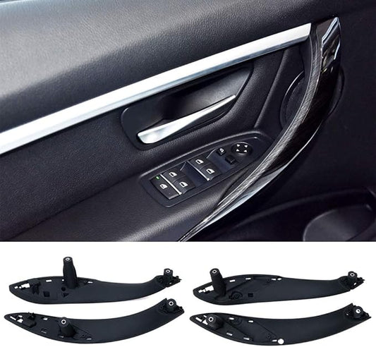 BMW Door Handles For Series 3 F30 Series 4 Inner Door Support Trim Pull Strap Armrest Bracket Kit for 2012-2018 BMW 320 328 330 335 and 2014-2017 BMW 428 435 51417279311 Black