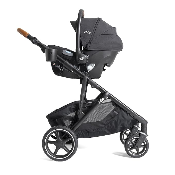 Joie Baby, Chive and Mint Latch - All-in-One Convertible Single-to-Double Modular Stroller with 20+ Customizable Modes & All-Terrain Wheels, and Baseless Infant Car Seat Travel System (Shale)