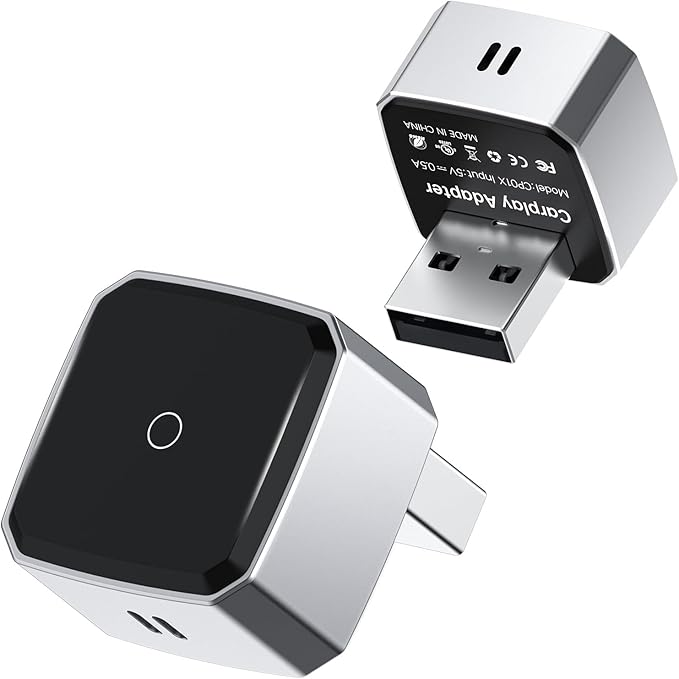 Wireless Carplay Adapter for iPhone, Convert Wired to Apple Carplay Wireless Adapter, Mini Size, Plug and Play, Connection Stable No Delay Car Play for iPhone (General Models)