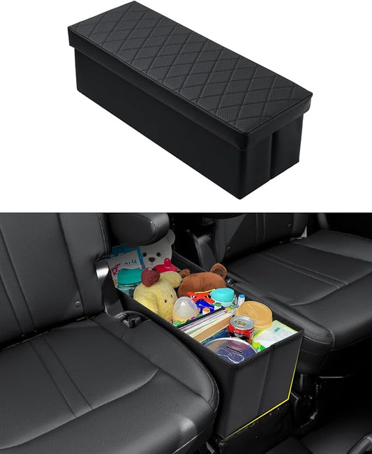Mixsuper Liner Car Seat Organizer for Kia Telluride 2026 2025 2024-2020, Console Organizer Backseat Box for Kia Telluride, Kids Toys Baby Supplies Dog Toy Box Storage Bin Travel Accessories