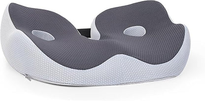 Seat Cushion, Seat Cushion for Sit Bone and Back Pain Relief, Butt, Tailbone, Hip, Hamstring, Posture Support - Memory Foam Comfort Ischial Tuberosity Pillow (Gray)