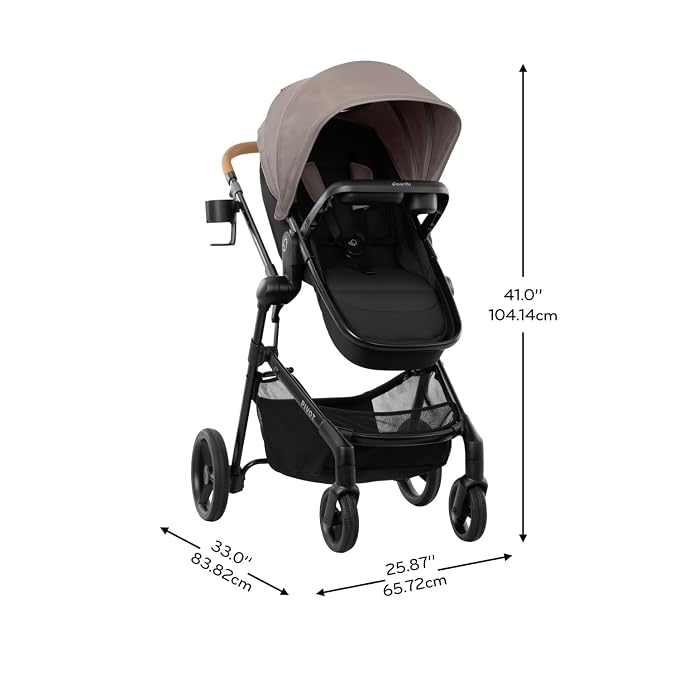 Pivot NXT Travel System with Litemax NXT Infant Car Seat Driftwood Brown