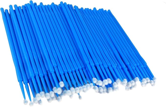 Touch Up Paint Brushes for Automotive Paint Chip Repair Disposable Micro Applicators-Blue (100 PCS)