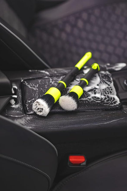 Detail Factory - TriGrip Ultra-Soft Detailing Brush Set - Scratch-Free Cleaning for Exterior, Interior Panels, Emblems, Badges, Gauges, Infotainment Screen - Octane Underglow