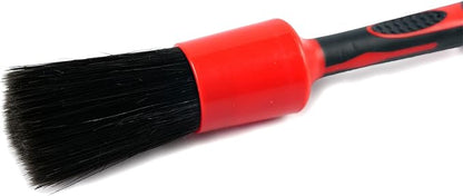 Maxshine Medium #12 Universal Detailing Brush – Black Classic with Soft Synthetic Bristles – Durable, High-Density Brush for Interior, Exterior, Leather Seats, Engine Bay & Wheels