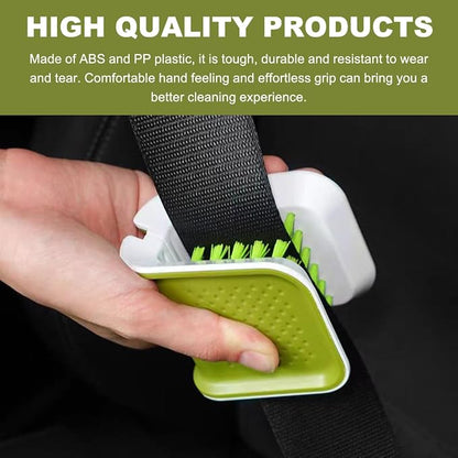 KVAEY Car Seat Belt Cleaning Brush, U-Shaped Auto Interior Washing Brush with Double-Sided Bristles, Closeable Safety Belt Bristle Scrubber Cutlery Cleaner Brush for Car Home (4 PCS)